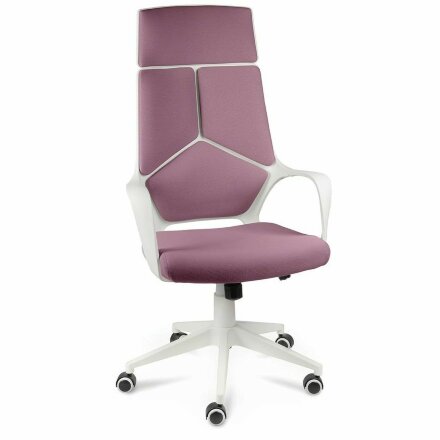Кресло офисное / IQ / (White plastic violet) белый пластик / фиолетовая ткань 