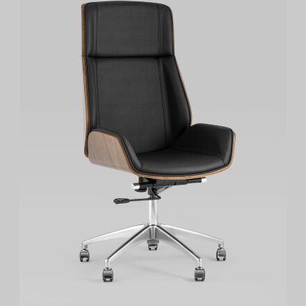 Кресло руководителя TopChairs Crown черное 