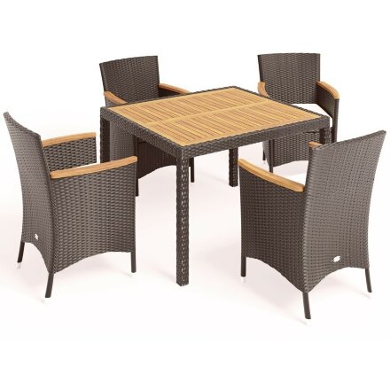 Комплект плетеной мебели AFM-440B 90x90 Brown (4+1) 