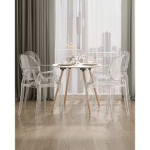 Стул Victoria Ghost с подлокотниками прозрачный