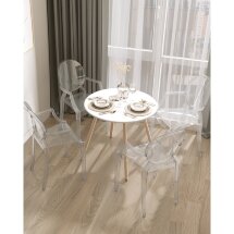 Стул Victoria Ghost с подлокотниками прозрачный