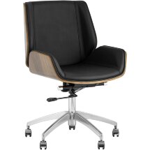 Компьютерное кресло TopChairs офисное TopChairs Crown черное механизм качания крестовина металл