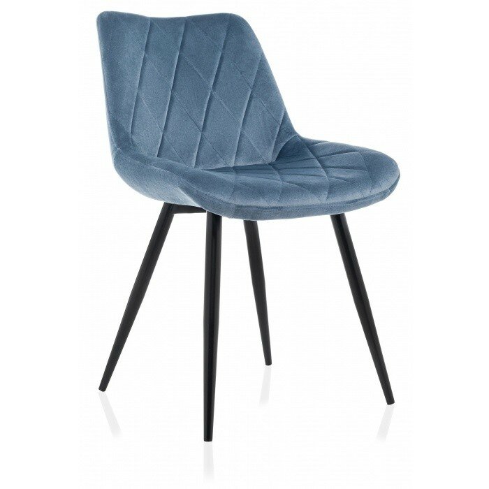Стул на металлокаркасе Fox black / grye-blue Стул на металлокаркасе Fox black / grye-blue