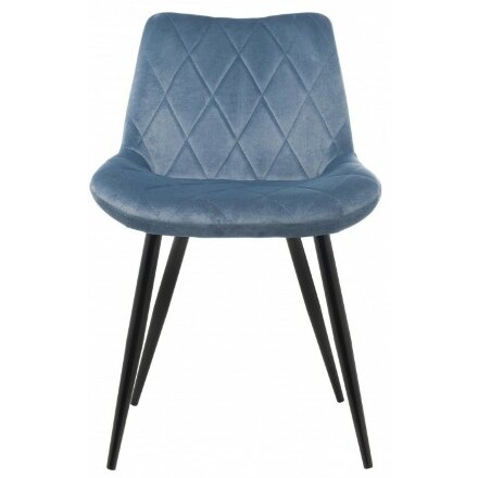Стул на металлокаркасе Fox black / grye-blue 