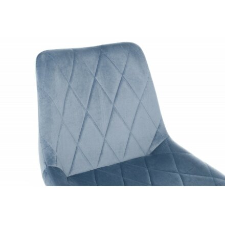 Стул на металлокаркасе Fox black / grye-blue 