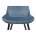 Стул на металлокаркасе Fox black / grye-blue 