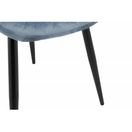 Стул на металлокаркасе Fox black / grye-blue 