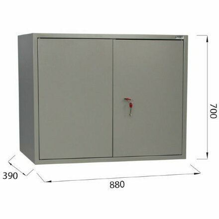 Шкаф металлический для документов (антресоль) BRABIX &quot;KBS-09&quot;, 700х880х390 мм, 30 кг, сварной, 291158 