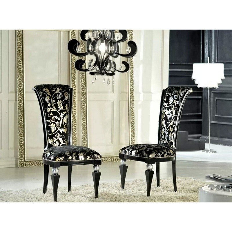 3224/SR Стул, черный с серебром /ткань UPH GENE 3099 СКИДКА 50% 3224/SR Стул, черный с серебром /ткань UPH GENE 3099 СКИДКА 50%