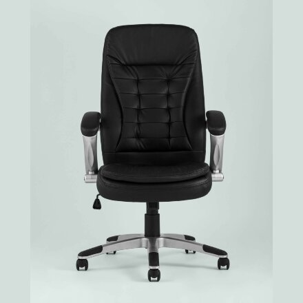 Компьютерное кресло Stool Group TopChairs Control офисное черное обивка экокожа, механизм качания Top Gun 