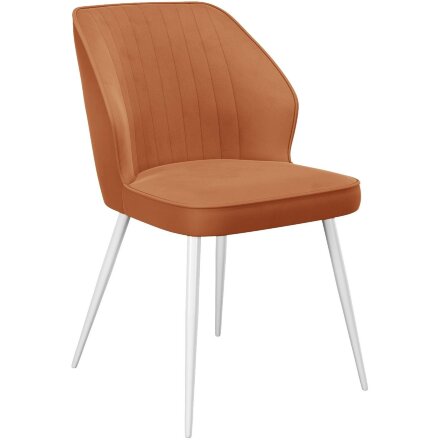 Стул DikLine 222 B17 TERRACOTTA, ножки белые 