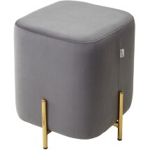 Пуф для гостиной ARES BLUVEL-14 GREY / GOLD М-City