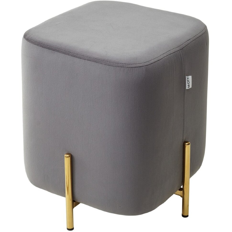 Пуф для гостиной ARES BLUVEL-14 GREY / GOLD М-City Пуф для гостиной ARES BLUVEL-14 GREY / GOLD М-City