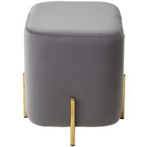 Пуф для гостиной ARES BLUVEL-14 GREY / GOLD М-City