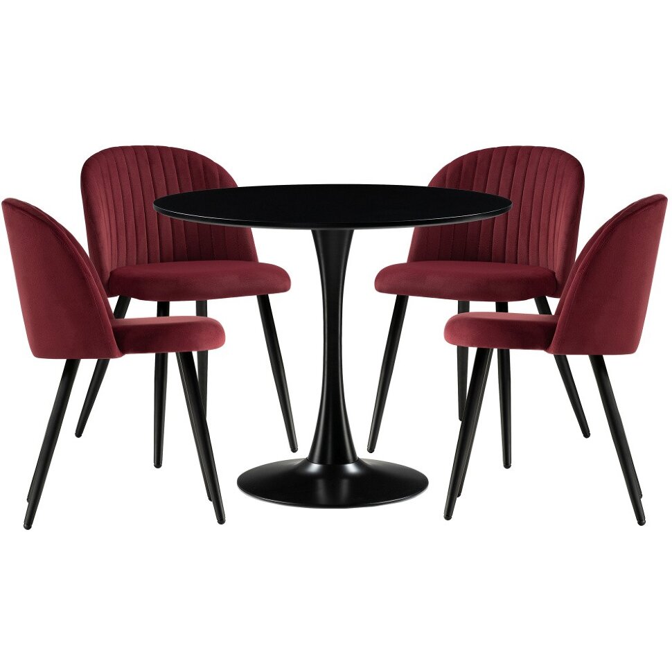 Обеденная группа Аринай wine red / black Обеденная группа Аринай wine red / black