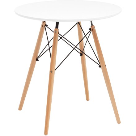 Стол круглый Eames DSW NEW D70 белый 