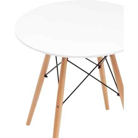 Стол круглый Eames DSW NEW D70 белый 