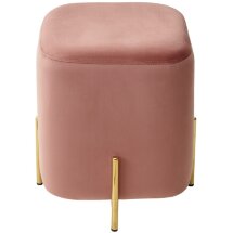 Пуф для гостиной ARES BLUVEL-52 PINK / GOLD М-City