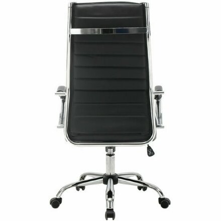 Кресло офисное BRABIX &quot;Style EX-528&quot;, экокожа, хром, черное, 531947 Черный