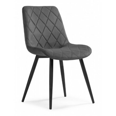Стул на металлокаркасе Fox dark gray / black 