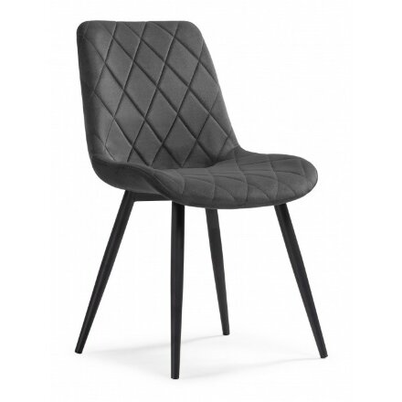 Стул на металлокаркасе Fox dark gray / black 