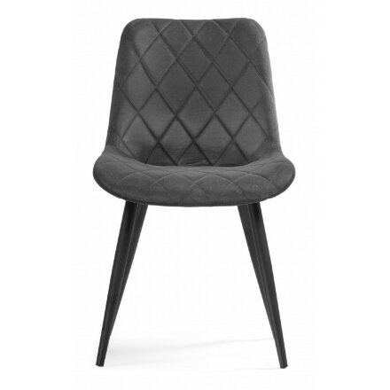 Стул на металлокаркасе Fox dark gray / black 