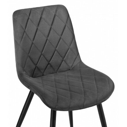 Стул на металлокаркасе Fox dark gray / black 