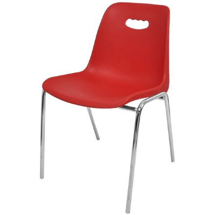 Стул пластиковый на металлокаркасе Venezia-4 Rosso red Ral 527 Красный