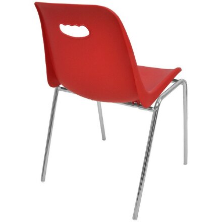 Стул пластиковый на металлокаркасе Venezia-4 Rosso red Ral 527 Красный