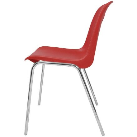 Стул пластиковый на металлокаркасе Venezia-4 Rosso red Ral 527 Красный
