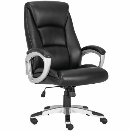 Кресло офисное BRABIX PREMIUM &quot;Grand EX-501&quot;, рециклированная кожа, черное, 531950 Черный