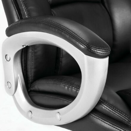 Кресло офисное BRABIX PREMIUM &quot;Grand EX-501&quot;, рециклированная кожа, черное, 531950 Черный
