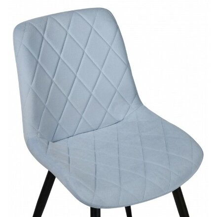 Стул на металлокаркасе Fox black / light blue 