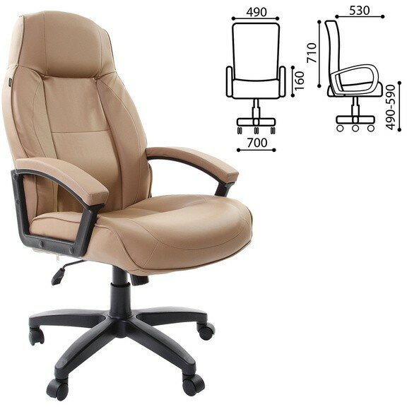 Кресло офисное BRABIX "Formula EX-537", экокожа, песочное, 531390 Песочный Кресло офисное BRABIX "Formula EX-537", экокожа, песочное, 531390 Песочный