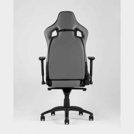 Игровое кресло Stool Group компьютерное TopChairs Racer Premium серое геймерское 