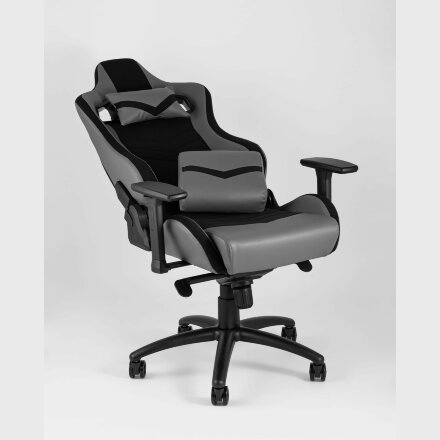 Игровое кресло Stool Group компьютерное TopChairs Racer Premium серое геймерское 