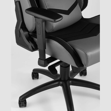 Игровое кресло Stool Group компьютерное TopChairs Racer Premium серое геймерское 