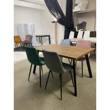 Стол BRICK M 120 Дуб Канзас/ Черный М-City