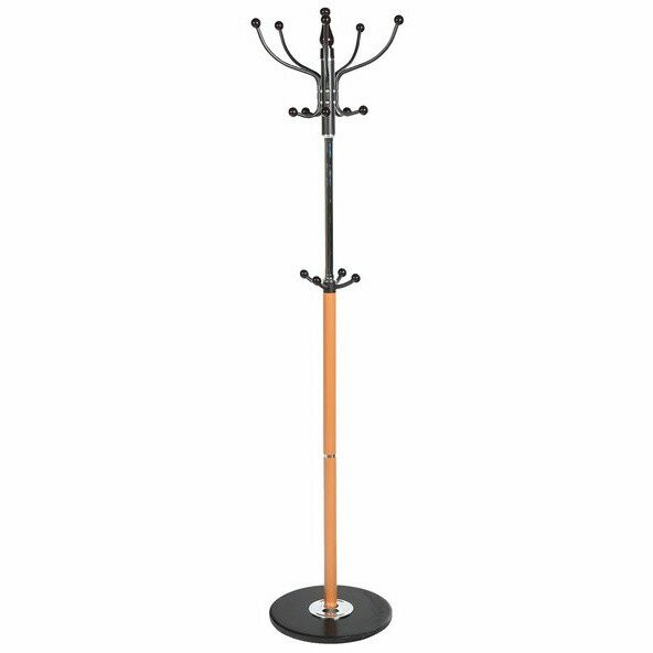 Вешалка-стойка BRABIX "CR-318", металл/мрамор, 1,8 м, на диске диаметром 36 см, 5 крючков+4 дополнительных, орех, 601743 Орех Вешалка-стойка BRABIX "CR-318", металл/мрамор, 1,8 м, на диске диаметром 36 см, 5 крючков+4 дополнительных, орех, 601743 Орех