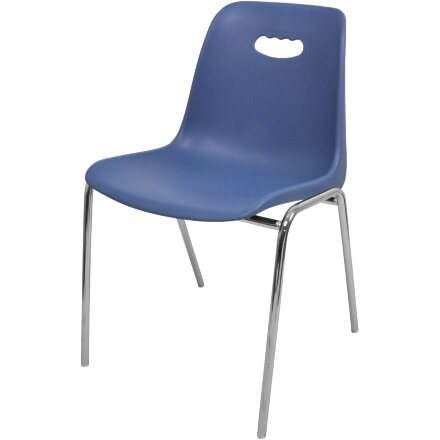 Стул пластиковый на металлокаркасе Venezia-4 blue ral 5009 Синий