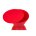 Табурет Button красный 