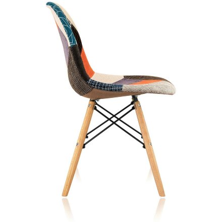 Стул Stool Group DSW Patchwork обивка ткань ножки массив дерева 