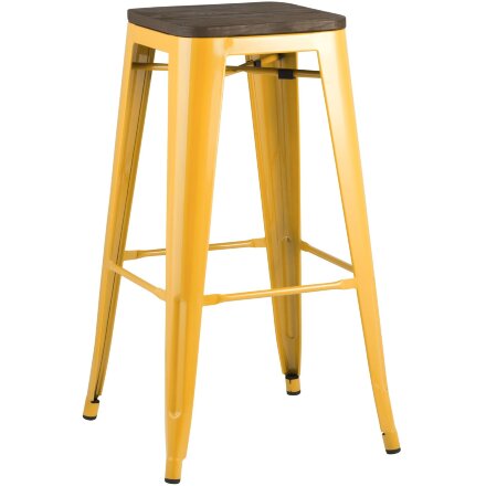 Стул барный TOLIX WOOD желтый 