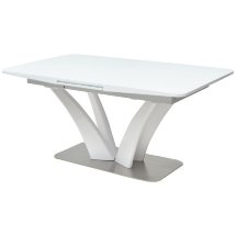 Стол FREYA 160 WHITE GLASS белый глянец