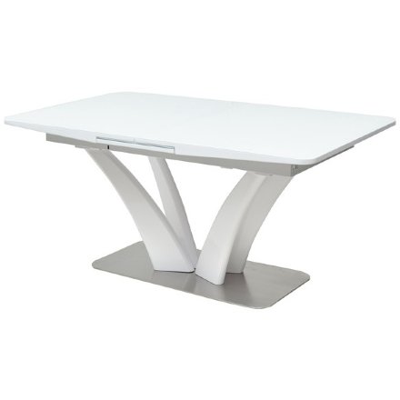 Стол FREYA 160 WHITE GLASS белый глянец Белый глянец