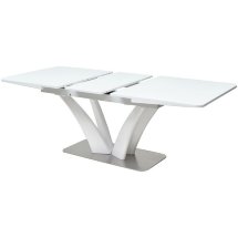 Стол FREYA 160 WHITE GLASS белый глянец