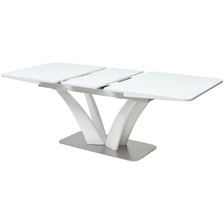 Стол FREYA 160 WHITE GLASS белый глянец Белый глянец