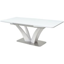 Стол FREYA 160 WHITE GLASS белый глянец