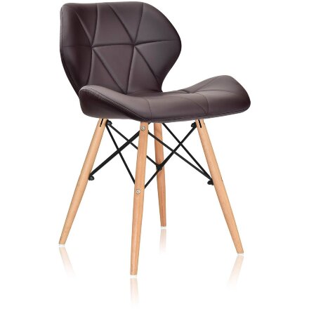 Стул Stool Group Butterfly, коричневый обивка экокожа ножки массив дерева 
