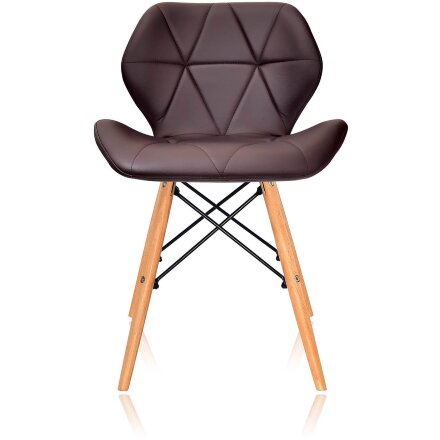 Стул Stool Group Butterfly, коричневый обивка экокожа ножки массив дерева 